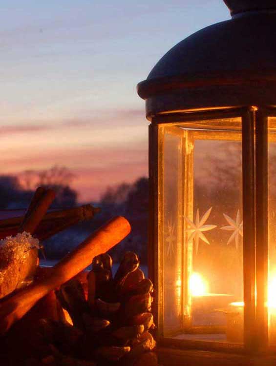 Winterstimmung Wellness Kerze