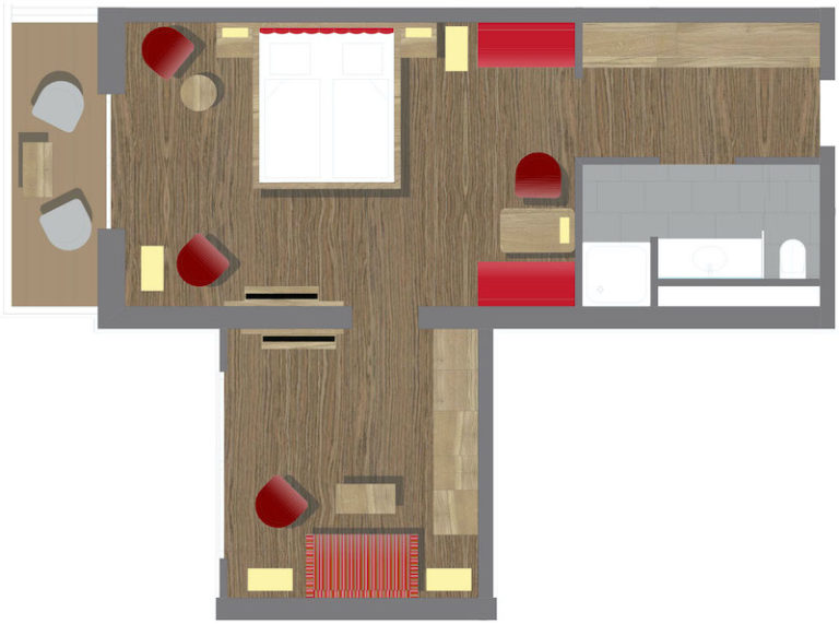 Grundriss Morgentau Suite