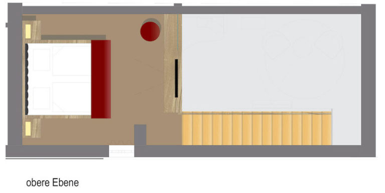 Grundriss Romantikzimmer obere Ebene