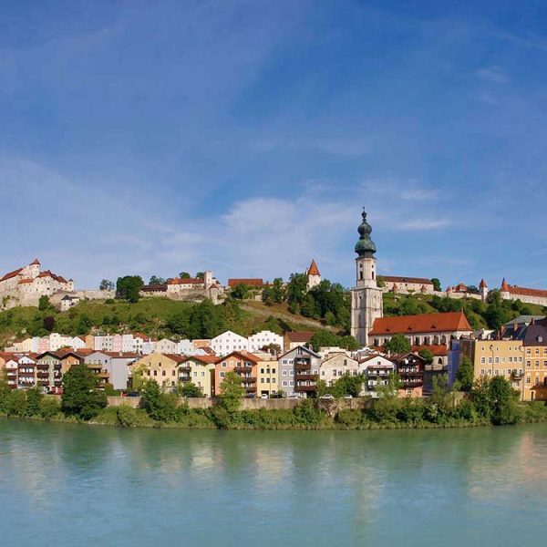Burghausen Panoramablick Altstadt