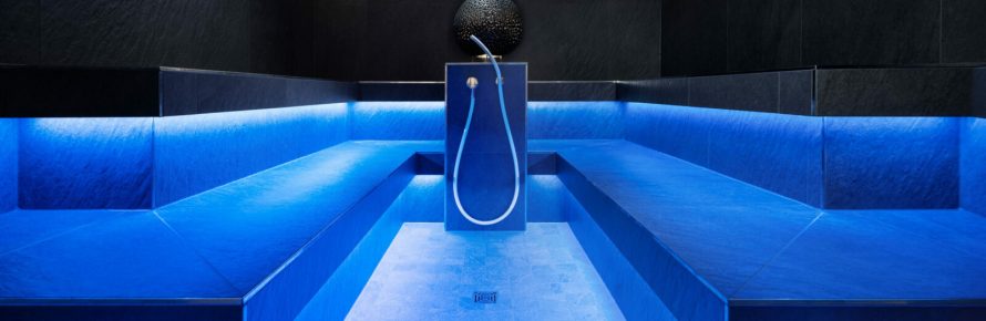Dampfsauna blau